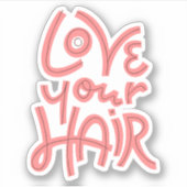 Liefde je haar sticker (Voorkant)