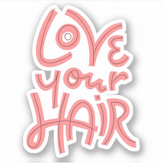 Liefde je haar sticker (Voorkant)