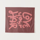 Liefde je haar wandkleed (Voorkant (horizontaal))