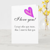 Liefde Je Humor Snurken Grappig Jubileum Valentijn Kaart (Gele Bloem)