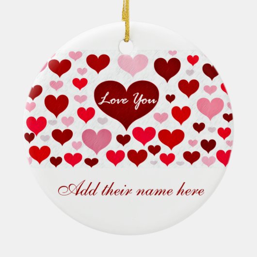 Liefde je! keramisch ornament (Achterkant)