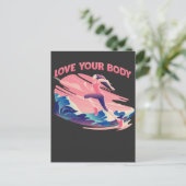 Liefde je lichaamseigen positieve geest die draait briefkaart (Staand voorkant)