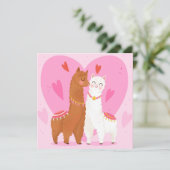 Liefde je Llama Holiday Card Feestdagenkaart (Staand voorkant)