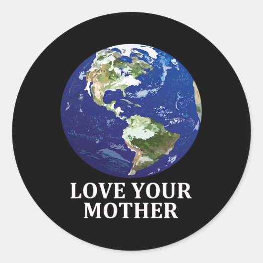 Liefde je moeder Aarde - Aarde Dag 50ste Anniversa Ronde Sticker (Voorkant)