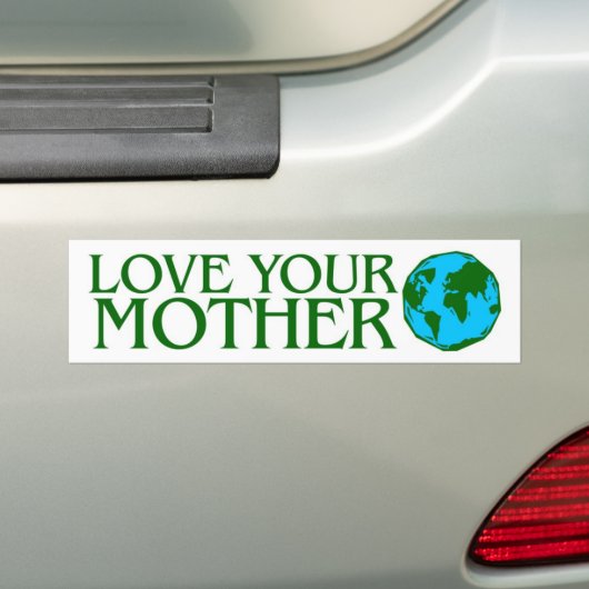 Liefde je moeder aarde bumpersticker (Op auto)