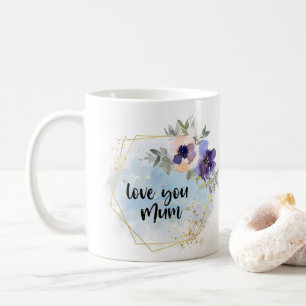 Liefde je moeder Waterverf Floral cadeau Koffiemok