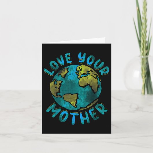 Liefde je moederdag milieubewustzijn kaart (Voorkant)