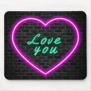 Liefde je Neon Sign Muismat