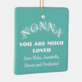 Liefde je niet moeder moeder aangepaste familienam keramisch ornament (Rechts)