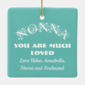 Liefde je niet moeder moeder aangepaste familienam keramisch ornament (Achterkant)