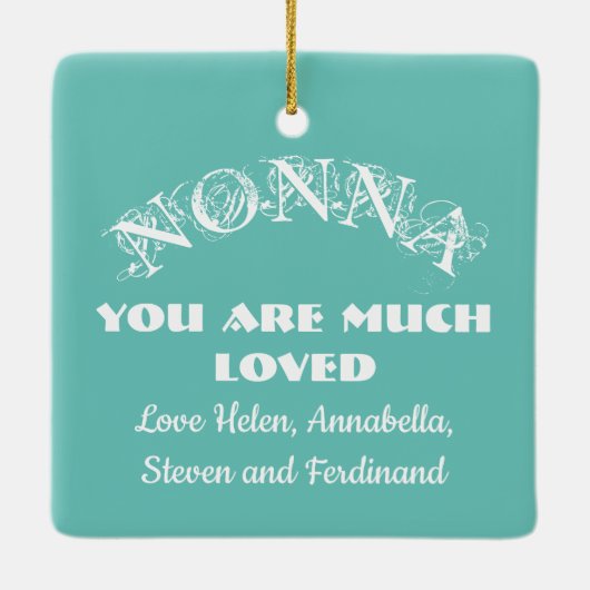 Liefde je niet moeder moeder aangepaste familienam keramisch ornament (Achterkant)