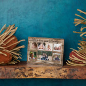 Liefde je papa Vaderdag 7 Foto Collage Wood Fotoplaat (Zijkant)