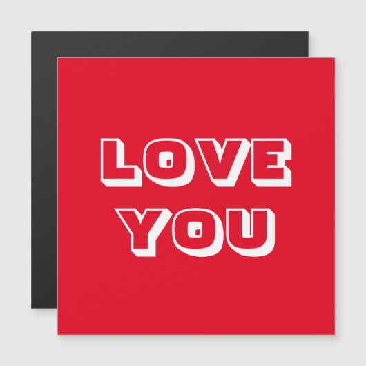 Liefde Je rode, moderne, gedurfde typografie magne (Voorkant / Achterkant)