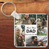 Liefde je vader Foto Collage Family Gift Sleutelhanger (Voorkant)
