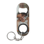 Liefde Je vader < persoonlijke foto  Mini Flessenopener (Voorkant)