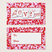 Liefde je Valentijnse cadeauLabel Visitekaartjes (Voorkant /achterkant)