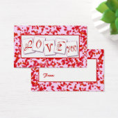 Liefde je Valentijnse cadeauLabel Visitekaartjes (Bureau)