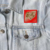 Liefde je woestijn en Camo Heart Valentijn Button (In situ)