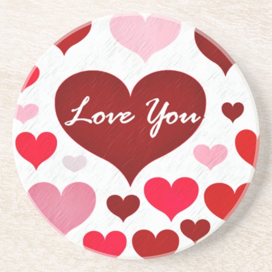 Liefde je! zandsteen onderzetter (Voorkant)