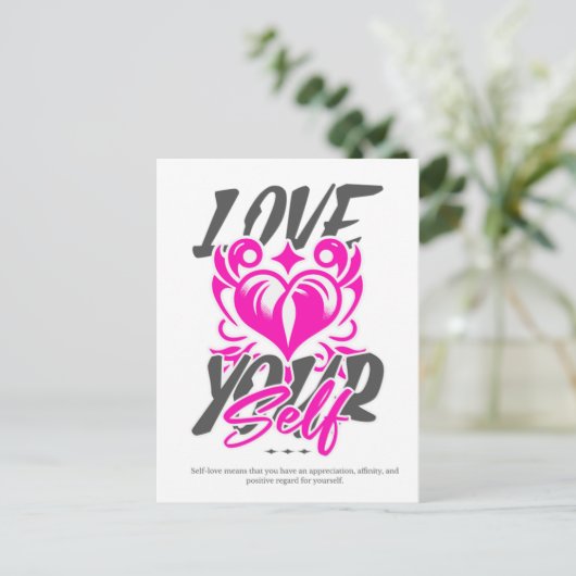 Liefde je zelf briefkaart (Staand voorkant)