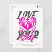 Liefde je zelf briefkaart (Voorkant / Achterkant)