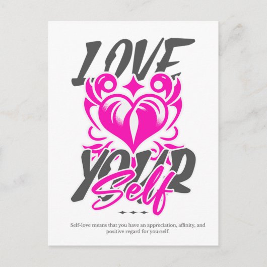 Liefde je zelf briefkaart (Voorkant)