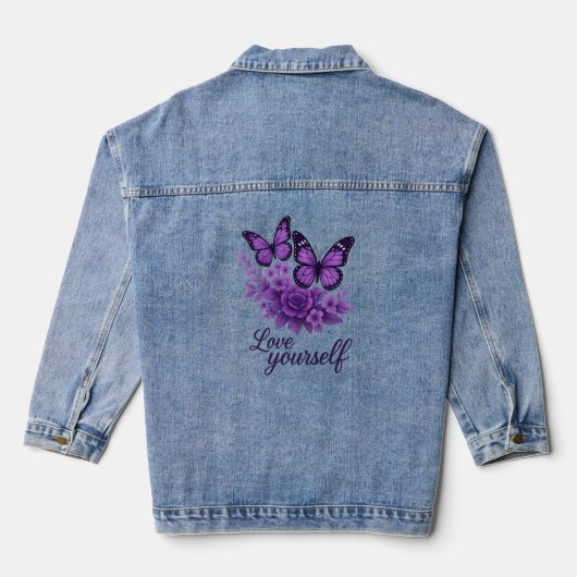 Liefde je zelf denim jacket (Achterkant)