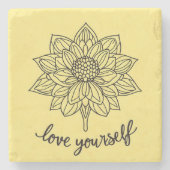 Liefde je zelf stenen onderzetter (Voorkant)