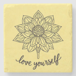 Liefde je zelf stenen onderzetter