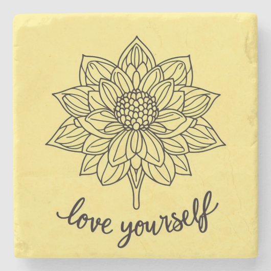 Liefde je zelf stenen onderzetter (Voorkant)