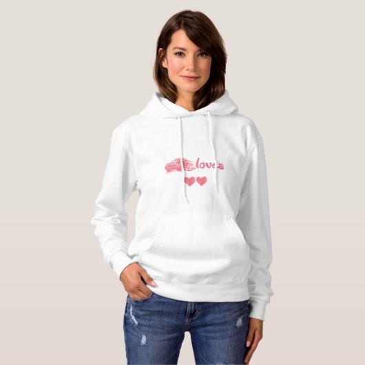 liefde Jeep Women's Basic Hooded Sweatshirt (Voorkant volledig)