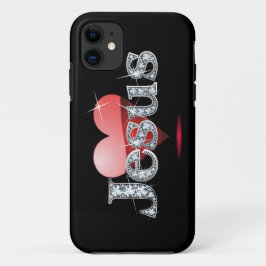 Liefde Jesus Faux-"Diamond Bling" iPhone 11 Hoesje