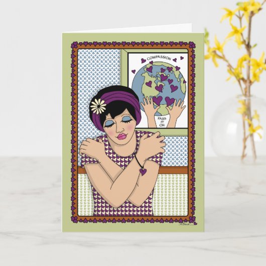 Liefde jezelf_A_Greeting Kaart (Gele Bloem)