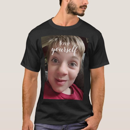 Liefde jezelf, grappig gezicht t-shirt (Voorkant)