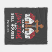 Liefde Jezus en Verkoop huizen Estate Agent Fleece Deken (Voorkant (Horizontaal))