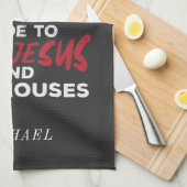 Liefde Jezus en Verkoop huizen Estate Agent Theedoek (Quarter Fold)