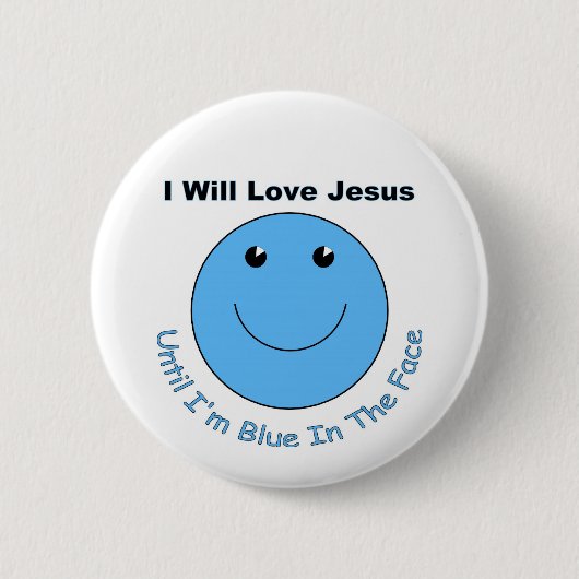 Liefde Jezus gezicht Ronde Button 5,7 Cm (Voorkant)