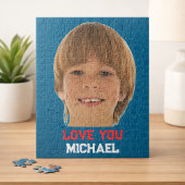 Liefde Jij Jongen Aangepaste Foto Naam Modern Legpuzzel