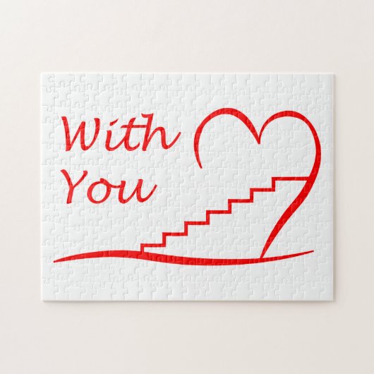 Liefde jij, mit dir zusammen die Treppe hinauf Legpuzzel (Horizontaal)
