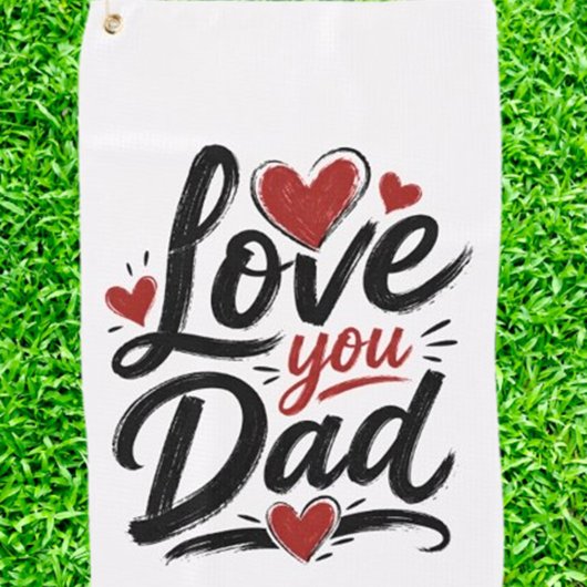 liefde jij papa golfhanddoek