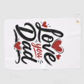 liefde jij papa golfhanddoek (Horizontaal)
