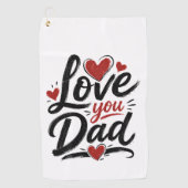 liefde jij papa golfhanddoek (Voorkant)