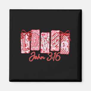 Liefde John 3 16 Christelijke Liefde Valentijnsdag Magneet