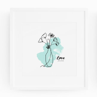 Liefde - John 3:16 Print, Poster papier (mat)