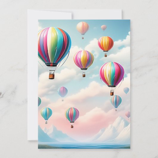 liefde joint beer Hete Luchtballon Twins 1e Verjaa Kaart (Achterkant)