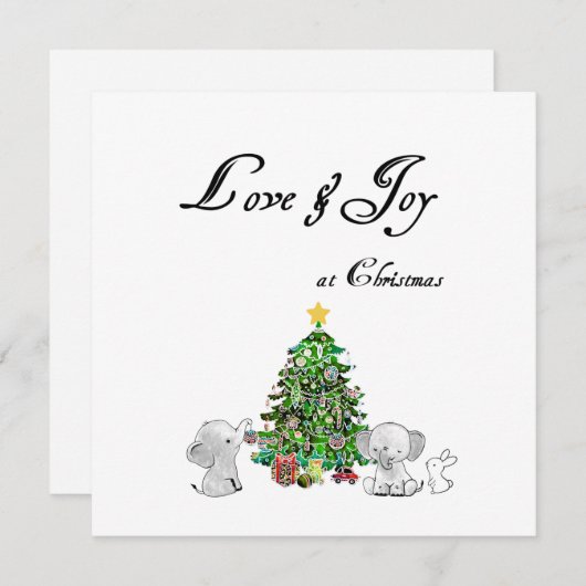 Liefde & Joy met Kerstmis - KAART (Voorkant / Achterkant)