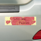 Liefde, Joy, Passie Bumpersticker (Op auto)