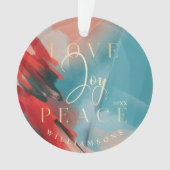 Liefde Joy & Peace Abstracte schilderpenseel Slag  Ornament (voorkant)