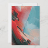 Liefde Joy & Peace Red Kardinaal Waterverf Groen Feestdagenkaart (Achterkant)