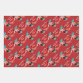 Liefde Joy & Peace Red Kardinaal Waterverf Inpakpapier Vel (Voorkant 3)